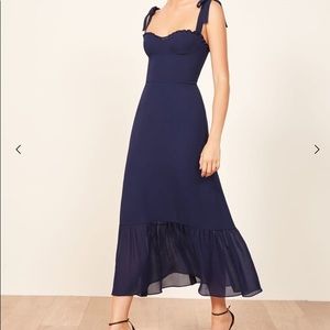 Reformation Nikita Dress in Navy, Size 4 NWT